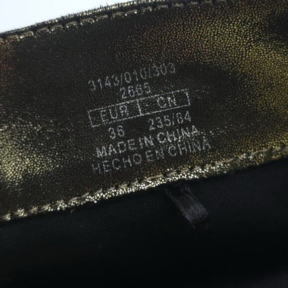 ZARA METALLIC Size 6 Thin Heel‎ Ankle Boots Gold Size 36 3143/010 - Picture 5 of 12